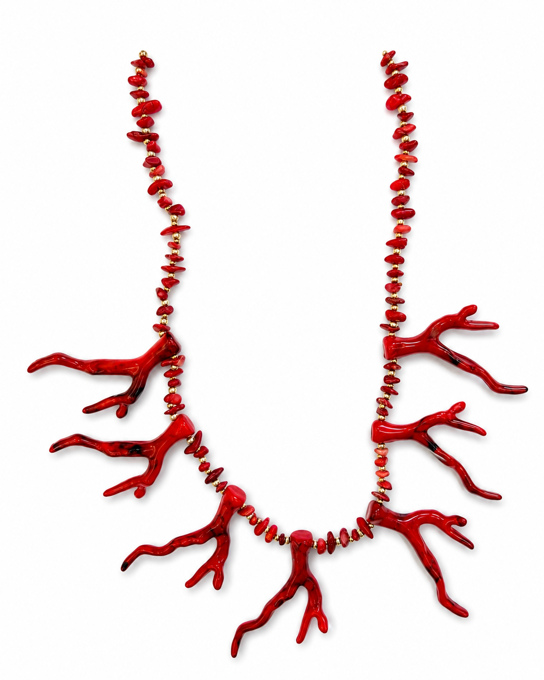 Collar dorado de acero tipo Y con colgantes ovalados y cristales