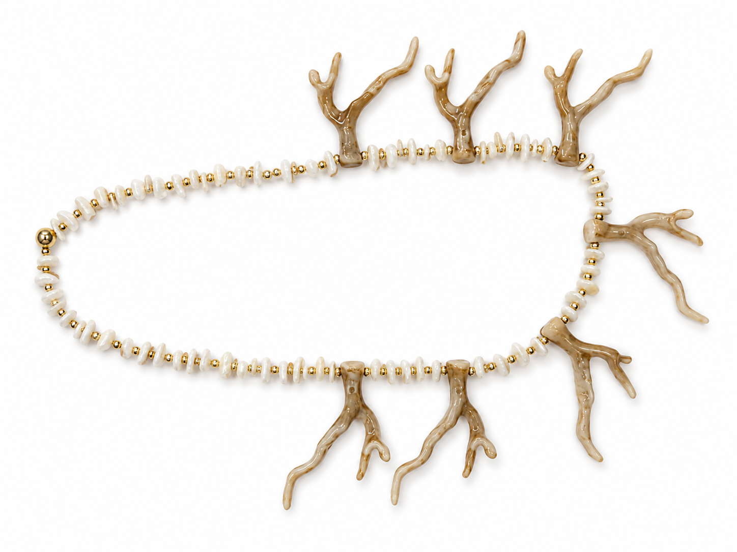Collar dorado de acero tipo Y con colgantes ovalados y cristales
